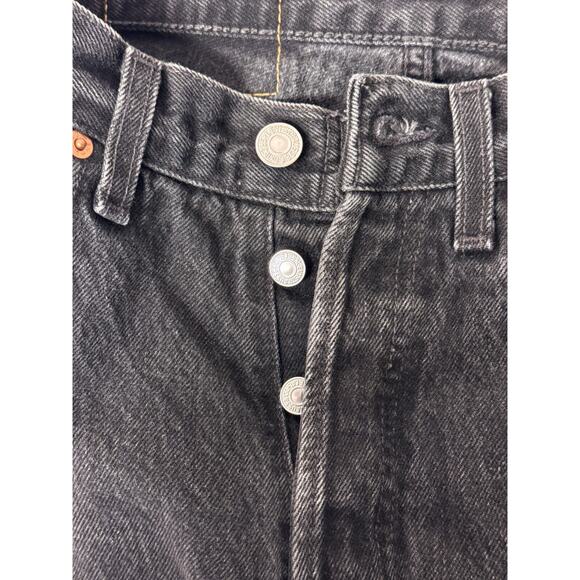 Vintage Levis Jeans 26 In Womens 501 High Rise Raw Hem Black Denim - Picture 8 of 8